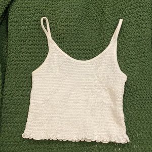 white ribbed tank top